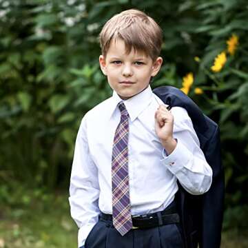 Geyoga Adjustable Boys' Ties - 4 Stylish Neckties Set