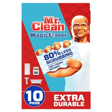 Mr. Clean Magic Eraser, Extra Durable, Multi Purpose Cleaner, Shoe, Bathroom, Shower, and Car Window...