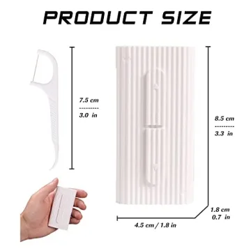 White Dental Floss Portable Case for Travel & Dining