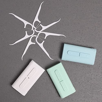 White Dental Floss Portable Case for Travel & Dining