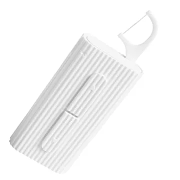 White Dental Floss Portable Case for Travel & Dining