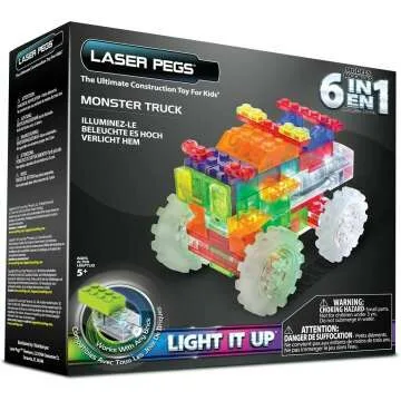Laser Pegs 6-in-1 Monster Truck Building Set