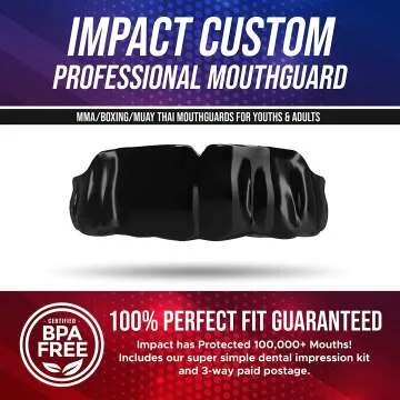 Impact Custom MMA Boxing Mouthguard - Black