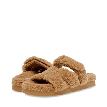 Steve Madden Women's Mayven-S Sandal, Camel Fabric, 7.5