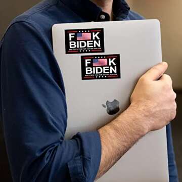 YINENA 100Pcs Biden Sticker Biden Stickers Biden Sucks Sticker Impeach Bidenc Sticker Biden Sticker Funny Sticker Decal Campaign Logo Parody Sticker for Car Motorcycles Helmets Laptop Decor 2x3
