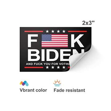 YINENA 100Pcs Biden Sticker Biden Stickers Biden Sucks Sticker Impeach Bidenc Sticker Biden Sticker Funny Sticker Decal Campaign Logo Parody Sticker for Car Motorcycles Helmets Laptop Decor 2x3
