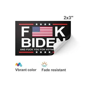 YINENA 100Pcs Biden Sticker Biden Stickers Biden Sucks Sticker Impeach Bidenc Sticker Biden Sticker Funny Sticker Decal Campaign Logo Parody Sticker for Car Motorcycles Helmets Laptop Decor 2x3