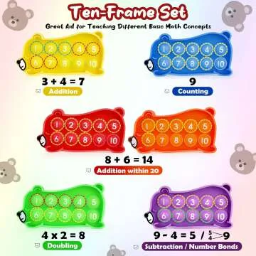 Torlam Ten Frames Math Games Board for Kids