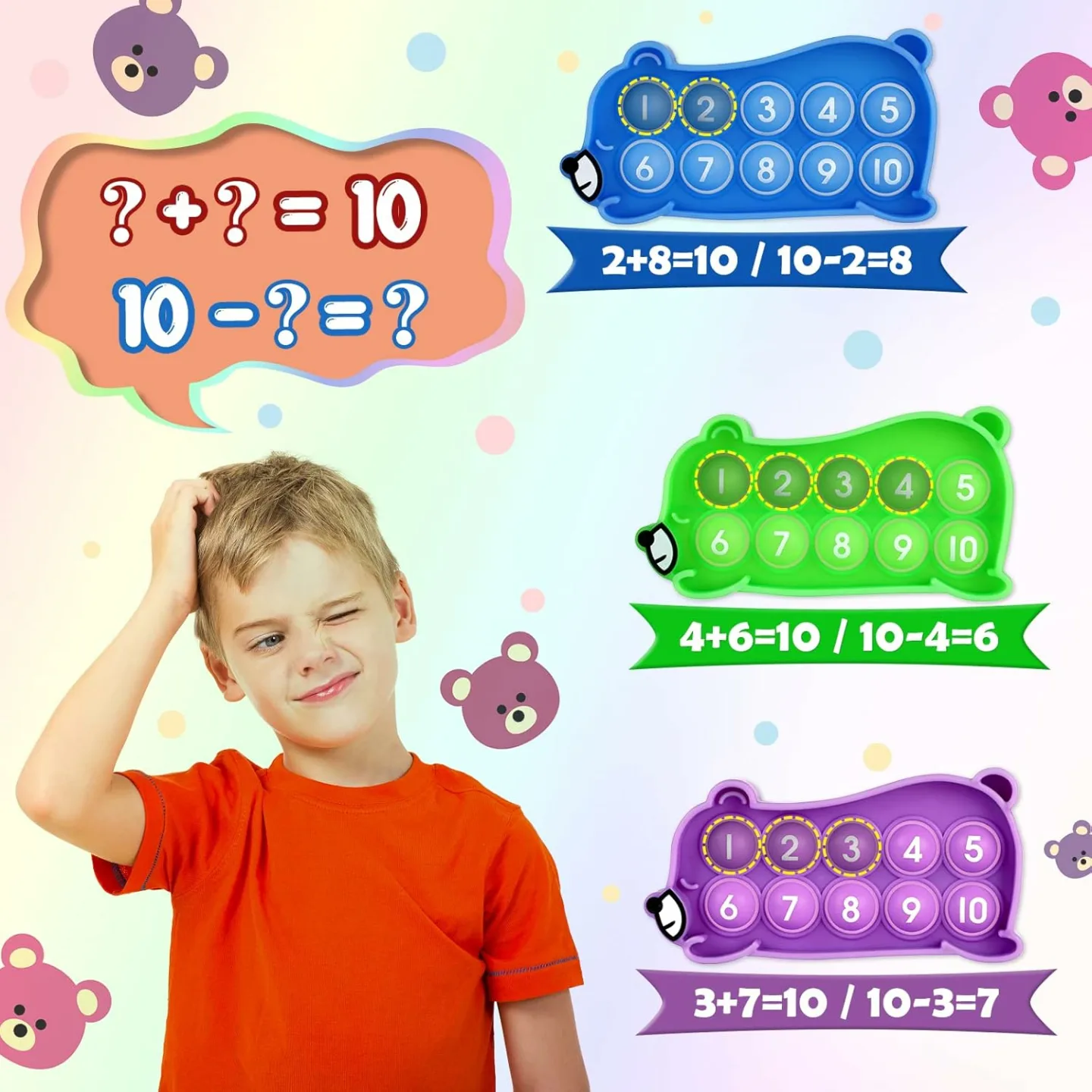 Torlam Ten Frames Math Games Board for Kids