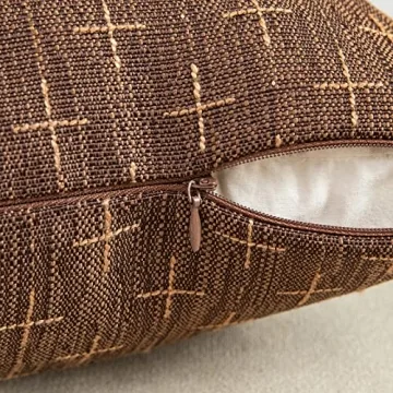 MIULEE Decorative Burlap Linen Throw Pillow Covers 18x18