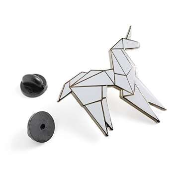 Origami Unicorn Enamel Pin - Fun & Colorful Accessory