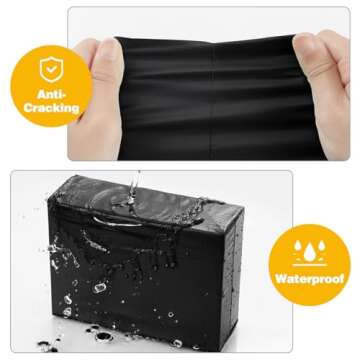 Famagic 200pcs Poly Mailers 12x15.5 Inch Shipping Bags Black Shipping Envelopes Self Seal Mailers Bags Waterproof and Tear-Proof Packaging Bags