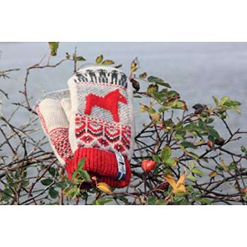 Öjbro Swedish made 100% Merino Wool Soft Thick & Extremely Warm Mittens (as Featured by the Raynauds Assn)