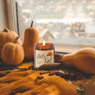 Lihome Fall Candles, Fall Decorations for Home - Fall Gifts for Women, Natural Soy Wax Scented Candles Set(4pcs)