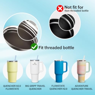 40 oz Tumbler Flip Straw Lid Replacement - 2 Pack