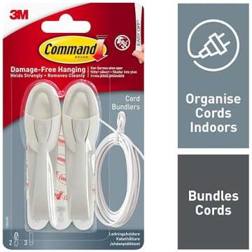 Command Cord Bundlers, Cord Organizer, 2-Bundlers (17304-ES)