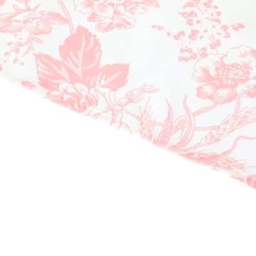 Coral French Toile Table Runner for Weddings & Events