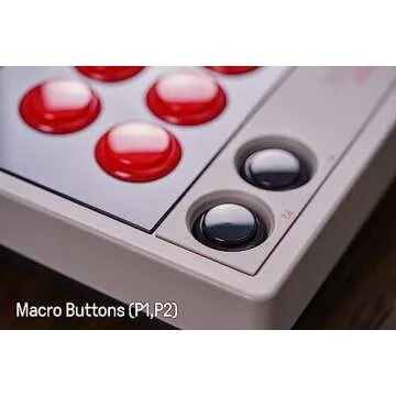 8BitDo Retro Arcade Fight Stick 8 Way Joystick with 2 Dedicated Macro Buttons and Turbo Function for Switch and PC Windows, Support Wireless Bluetooth, 2.4G Receiver and Wired USB-C Cable Connection