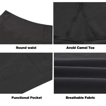 Womens Biker Yoga Shorts 5" Inseam High Waisted Tummy Control Workout Athletic Running Short with Pockets Black,Small
