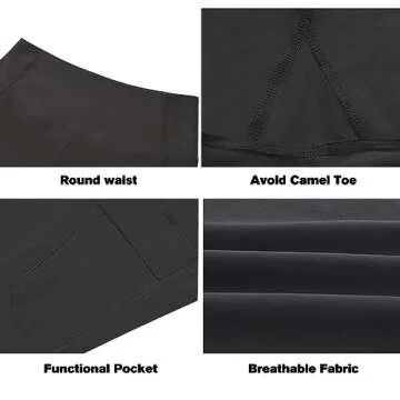 Womens Biker Yoga Shorts 5" Inseam High Waisted Tummy Control Workout Athletic Running Short with Pockets Black,Small