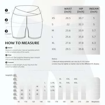 Womens Biker Yoga Shorts 5" Inseam High Waisted Tummy Control Workout Athletic Running Short with Pockets Black,Small