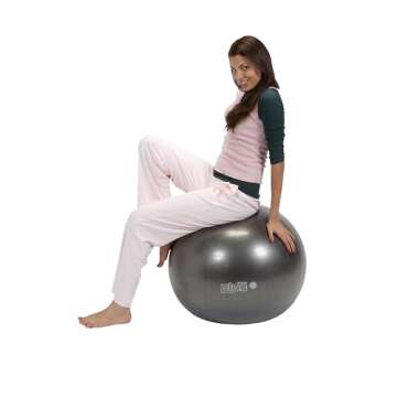 GYMNIC Plus Burst-Resistant Exercise Ball, Black (65 cm)
