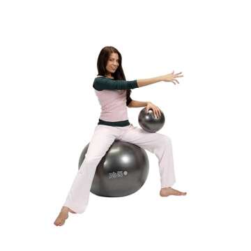 GYMNIC Plus Burst-Resistant Exercise Ball, Black (65 cm)