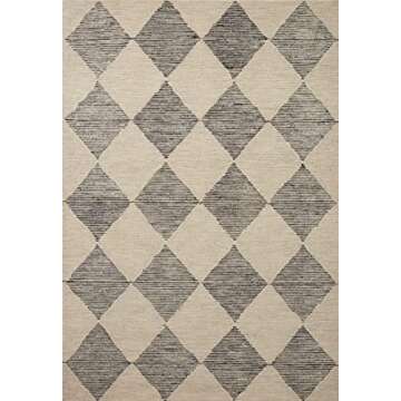 Loloi Chris Loves Julia Francis Collection FRA-01 Area Rug 8'-6" x 12' Beige/Charcoal Rectangular