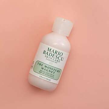 Mario Badescu The Moisture Magnet Face Moisturizer for Women and Men with SPF 15, Ideal Facial Moisturizer for Combination, Dry or Sensitive Skin, Makeup Primer Moisturizer Face Cream, 2 Fl Oz