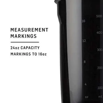 BlenderBottle Strada Shaker Cup Perfect for Protein Shakes and Pre Workout, 24-Ounce, Black