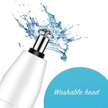 Conair Ear and Nose Hair Trimmer for Women, Cordless Battery-Powered, Patent 360 Bevel Blade for No Pull, No Snag Trimming Experience, True Glow by Conair