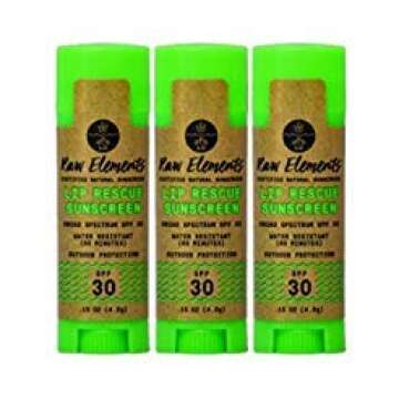 Raw Elements SPF 30 Organic Lip Balm - Moisturizing, Tinted, Reef Safe