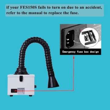KNOKOO 100W Solder Laser Fume Extractor, FES150S Strong Suction 200m³/h 3 Stage Filter, Welding Smoke Purifier for 5W 10W Laser Engraver and Phone Repair Soldering Filtering