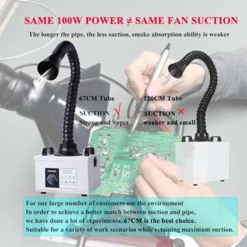 KNOKOO 100W Solder Laser Fume Extractor, FES150S Strong Suction 200m³/h 3 Stage Filter, Welding Smoke Purifier for 5W 10W Laser Engraver and Phone Repair Soldering Filtering