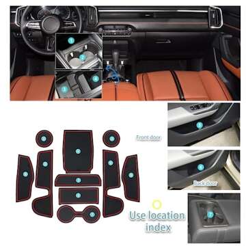 SHAOHAO for 2024 2025 Mazda CX-50 Door Slot Mats Anti-Dust Car Slot Mats Fit for 2023 2024 2025 Mazd...