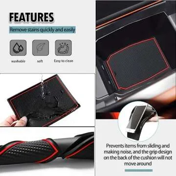 SHAOHAO for 2024 2025 Mazda CX-50 Door Slot Mats Anti-Dust Car Slot Mats Fit for 2023 2024 2025 Mazda CX-50 CX 50 Accessories Center Console Liners Mat 2024 2025 CX50 Cup Holder Inserts Non-Slip Pads