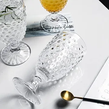 Vintage Hobnail Drinking Goblet Glasses Set of 6 for All Occasions