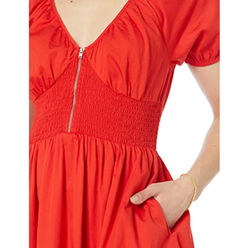 Daksha Cotton Smocked Zipper Dress Women's Plus Size