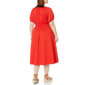 Daksha Cotton Smocked Zipper Dress Women's Plus Size