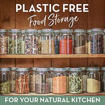 Mason Jar Wide Mouth Glass Jar 32oz (945ml) with Lid for Kitchen Storage and Organization – Versatile Food Container for Canning Fermentation and Yogurt Makers