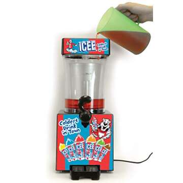 iscream Genuine ICEE Brand Counter-Top Sized ICEE Slushie Maker - Spins Your Pre-Chilled Ingredients with Your Ice into ICEE Slushies!