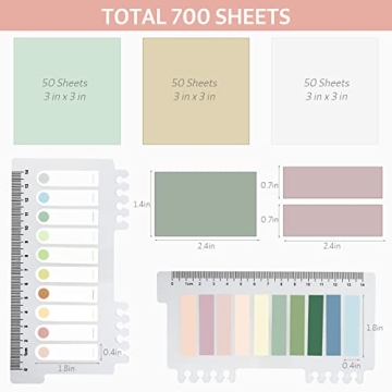 ONEDONE Transparent Sticky Notes 700 Sheets Clear Reusable