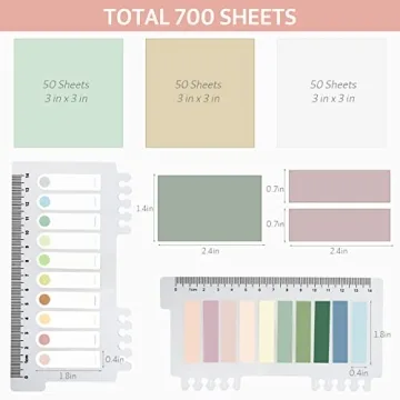 ONEDONE Transparent Sticky Notes 700 Sheets Clear Reusable