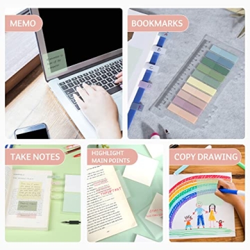 ONEDONE Transparent Sticky Notes 700 Sheets Clear Reusable