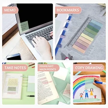 ONEDONE Transparent Sticky Notes 700 Sheets Clear Reusable