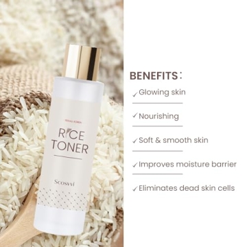 Korean Rice Toner for Face, Hydrating Glow Essence 5.07 Fl Oz