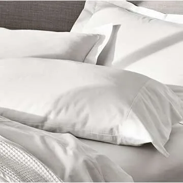 Boll & Branch Signature Hemmed Pillowcase Set - Standard, White - 100% Organic Cotton - 2 Luxe Buttery Soft Pillowcases from Threads