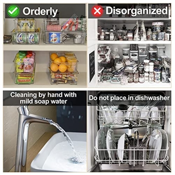 SINYWAY Set of 10 Stackable Organizer Bins for Effortless Storage