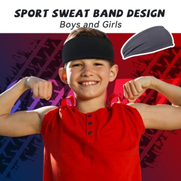 Breathable Athletic Headbands for Kids - 6-Pack