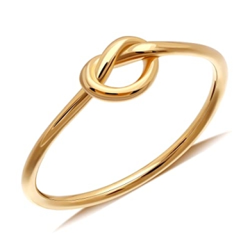 Aloha Jewelry 18K Gold Love Knot Ring for All Occasions